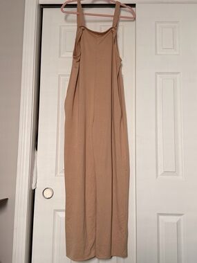Boho Tan jumpsuit with Adjustable Straps